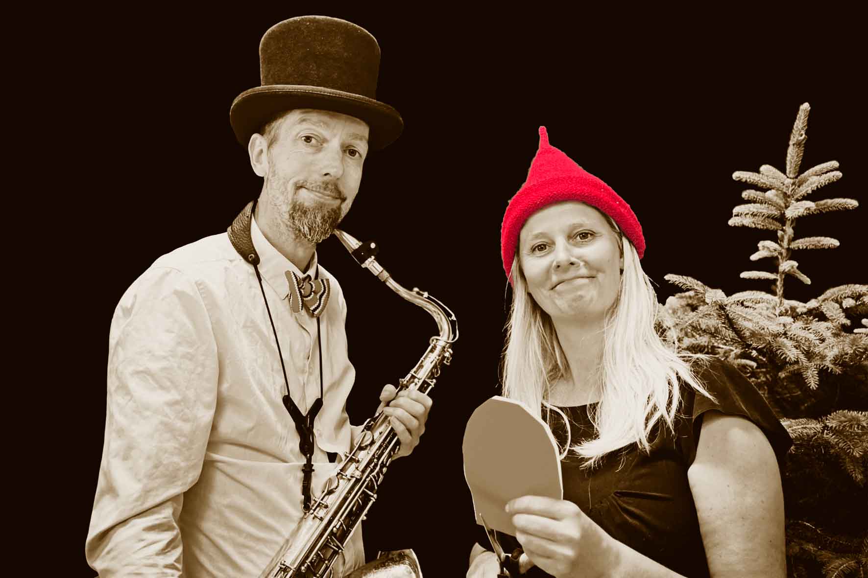 Fortæller Bolette B. J. Elvstrøm og musiker Jakob W. Elvstrøm bag Jul med H.C. Andersen